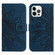 iPhone 12 Pro Max Skin Feel Sun Flower Pattern Flip Leather Phone Case with Lanyard - Inky Blue
