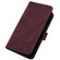 iPhone 12 Pro Max Crossbody 3D Embossed Flip Leather Phone Case - Wine Red