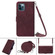 iPhone 12 Pro Max Crossbody 3D Embossed Flip Leather Phone Case - Wine Red