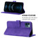 iPhone 12 Pro Max Crossbody 3D Embossed Flip Leather Phone Case - Purple