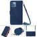 iPhone 12 Pro Max Crossbody 3D Embossed Flip Leather Phone Case - Blue