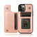 iPhone 12 Pro Max Double Buckle Mandala Pattern PU+TPU Protective Case with Card Slots & Holder & Photo Frame - Rose Gold