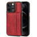 iPhone 12 Pro Max Multifunctional Magsafe Magnetic Card Bag Phone Case - Red