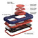 iPhone 12 Pro Max Shield PC Hybrid Silicone Phone Case - Navy+Red