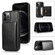 iPhone 12 Pro Max Shockproof PU + TPU Protective Case with Card Slots & Holder - Black