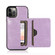 iPhone 12 Pro Max Shockproof PU + TPU Protective Case with Card Slots & Holder - Purple