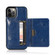 iPhone 12 Pro Max Shockproof PU + TPU Protective Case with Card Slots & Holder - Blue