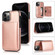 iPhone 12 Pro Max Shockproof PU + TPU Protective Case with Card Slots & Holder - Rose Gold