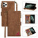 iPhone 12 Pro Max Zipper Multi-card Slots Horizontal Flip PU Leather Case with Holder & Card Slots & Wallet & Lanyard & Photo Frame - Brown