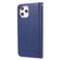 iPhone 12 Pro Max 2 in 1 Solid Color Detachable PU Leather Case with Card Slots & Magnetic Holder & Photo Frame & Wallet & Strap - Blue