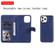 iPhone 12 Pro Max 2 in 1 Solid Color Detachable PU Leather Case with Card Slots & Magnetic Holder & Photo Frame & Wallet & Strap - Blue