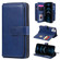 iPhone 12 Pro Max Multifunctional Magnetic Copper Buckle Horizontal Flip Solid Color Leather Case with 10 Card Slots & Wallet & Holder & Photo Frame - Dark Blue