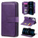 iPhone 12 Pro Max Multifunctional Magnetic Copper Buckle Horizontal Flip Solid Color Leather Case with 10 Card Slots & Wallet & Holder & Photo Frame - Purple