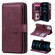 iPhone 12 Pro Max Multifunctional Magnetic Copper Buckle Horizontal Flip Solid Color Leather Case with 10 Card Slots & Wallet & Holder & Photo Frame - Wine Red
