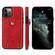 iPhone 12 Pro Max Shockproof PU Leather + TPU Protective Case with Card Slot & Lanyard - Red