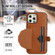 iPhone 12 Pro Max Shockproof Leather Phone Case with Card Holder - Brown