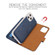 iPhone 12 Pro Max Crazy Horse Texture Detachable Magnetic Back Cover Horizontal Flip Leather Case with Holder & Card Slots & Photo Frame & Wallet - Blue