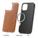 iPhone 12 Pro Max Crocodile Texture Embossing Magnetic PU + TPU Protective Magsafe Case - Brown