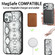 iPhone 12 Pro Max Python Texture Embossing Magnetic PU + TPU Protective MagSafe Case - White