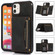 iPhone 12 Pro Max Three-fold Leather Phone Case with Card Slot & Wallet & Holder - Black