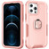 iPhone 12 Pro Max 3 in 1 PC + TPU Phone Case with Ring Holder - Pink