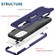 iPhone 12 Pro Max 3 in 1 PC + TPU Phone Case with Ring Holder - Navy Blue