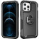 iPhone 12 Pro Max 3 in 1 PC + TPU Phone Case with Ring Holder - Black