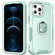 iPhone 12 Pro Max 3 in 1 PC + TPU Phone Case with Ring Holder - Mint Green