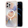 iPhone 12 Pro Max Marble Pattern Dual-side IMD Magsafe TPU Phone Case - White Marble