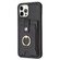 iPhone 12 Pro Max BF27 Metal Ring Card Bag Holder Phone Case - Black
