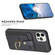 iPhone 12 Pro Max BF27 Metal Ring Card Bag Holder Phone Case - Black
