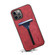 iPhone 12 Pro Max Denior DV Elastic Card PU Back Cover Phone Case - Red