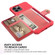 iPhone 12 Pro Max Magnetic Wallet Card Bag Leather Case - Red