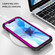 iPhone 12 Pro Max PC+ Silicone Three-piece Anti-drop Mobile Phone Protective Back Cover - Purple