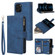 iPhone 12 Pro Max Multifunctional Retro Frosted Horizontal Flip Leather Case with Card Slot & Holder & Zipper Wallet & Photo Frame & Lanyard - Blue