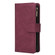 iPhone 12 Pro Max Multifunctional Retro Frosted Horizontal Flip Leather Case with Card Slot & Holder & Zipper Wallet & Photo Frame & Lanyard - Red Wine