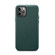 iPhone 12 Pro Max Lamb Grain PU Back Cover Phone Case - Dark Green