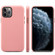 iPhone 12 Pro Max Lamb Grain PU Back Cover Phone Case - Pink