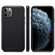 iPhone 12 Pro Max Lamb Grain PU Back Cover Phone Case - Black