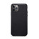 iPhone 12 Pro Max Lamb Grain PU Back Cover Phone Case - Black
