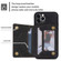 iPhone 12 Pro Max Zipper Card Holder Phone Case - Black