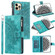 iPhone 12 Pro Max Multi-Card Totem Zipper Leather Phone Case - Green