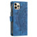 iPhone 12 Pro Max Multi-Card Totem Zipper Leather Phone Case - Blue
