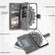 iPhone 12 Pro Max Multi-Card Totem Zipper Leather Phone Case - Grey