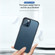 iPhone 12 Pro Max SULADA Luxury 3D Carbon Fiber Textured Shockproof Metal + TPU Frame Case - Dark Green