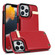 iPhone 12 Pro Max Metal Buckle Card Slots Phone Case - Red