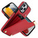 iPhone 12 Pro Max Metal Buckle Card Slots Phone Case - Red