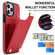 iPhone 12 Pro Max Metal Buckle Card Slots Phone Case - Red