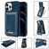 iPhone 12 Pro Max N.BEKUS Vertical Flip Card Slot RFID Phone Case - Blue