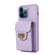iPhone 12 Pro Max Card Slot Leather Phone Case - Purple
